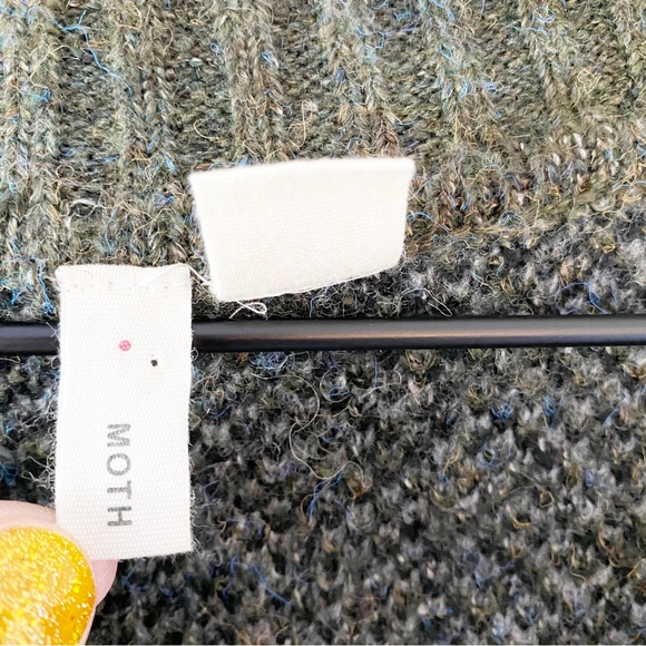 ANTHROPOLOGIE Moth Camouflage Open Front Knit Cardigan - Picture 9 of 12